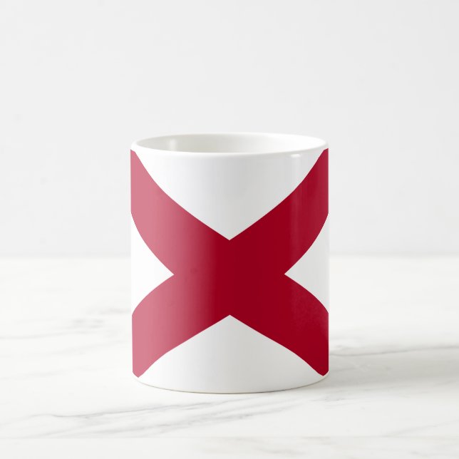 Staten Alabama Flagga Kaffemugg (Center)