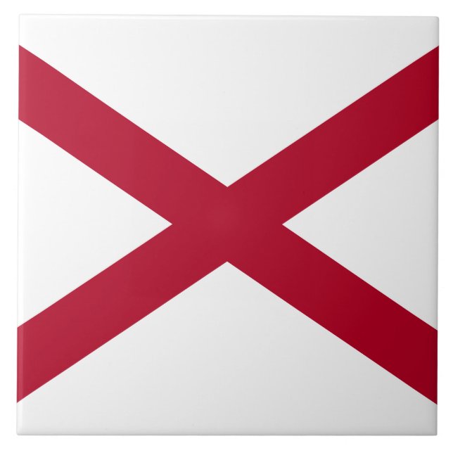 Staten Alabama Flagga Kakelplatta (Framsidan)