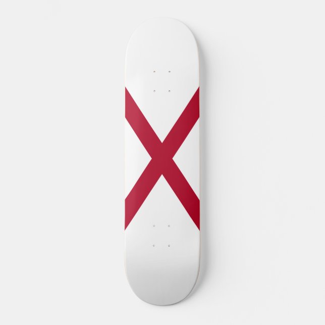 Staten Alabama Flagga Mini Skateboard Bräda 18,5 Cm (Framsida)