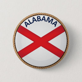 Staten Alabama Flagga Seal Button Knapp