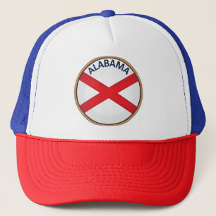 Staten Alabama Flagga Seal Truckerkeps