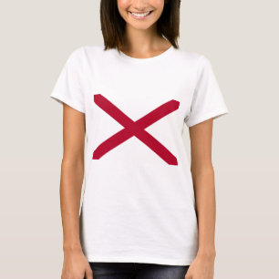 Staten Alabama Flagga T Shirt