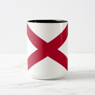 Staten Alabama Flagga Två-Tonad Mugg