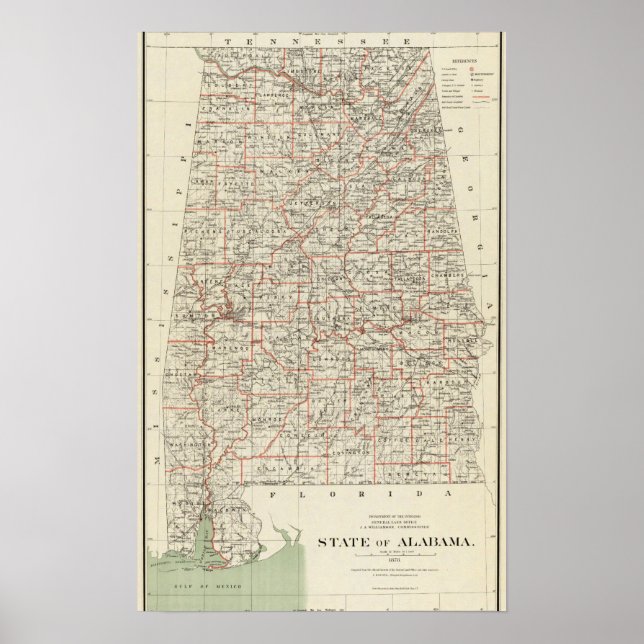 Staten Alabama Poster (Framsidan)