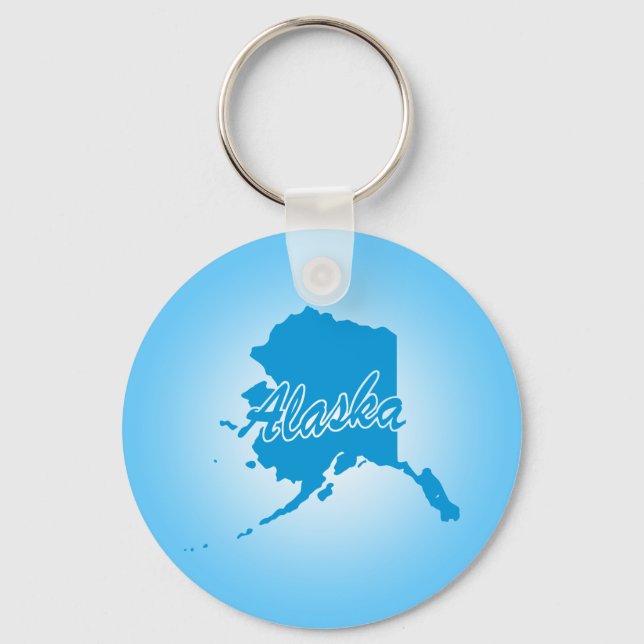 Staten Alaska Keychain Nyckelring (Framsida)