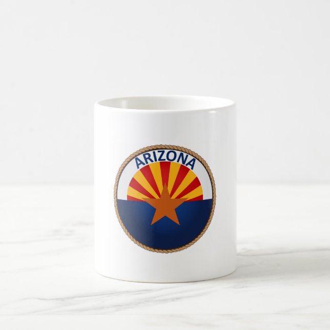 Staten Arizona Flagga Seal Coffee Mugg (Center)
