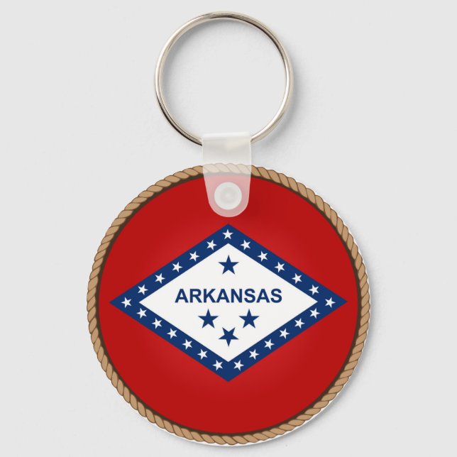 Staten Arkansas Flagga Seal Nyckelring (Framsida)