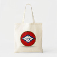 Staten Arkansas Flagga Seal Tote Bag