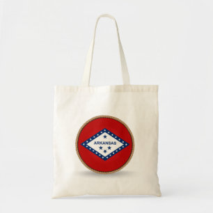 Staten Arkansas Flagga Seal Tote Bag Tygkasse