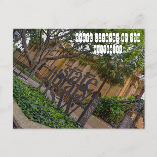 Staten Bibliotek i NSW i Sydney Australia Vykort (Framsida)