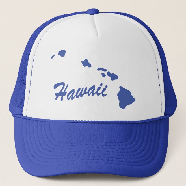 Staten Hawaii Form Trucker Hatt Keps (Framsida)