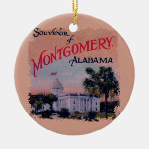 Staten Huvudstad i Alabama Julgransprydnad Keramik