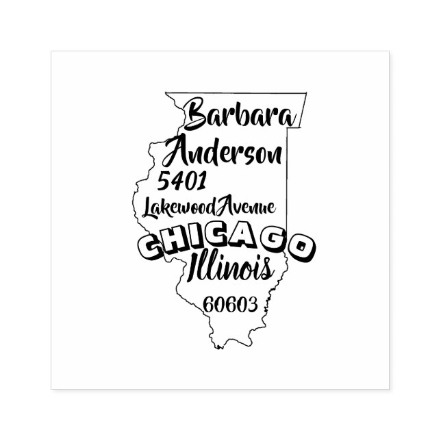 STATEN ILLINOIS LINCOLN RETURADRESS CHICAGO STÄMPEL (Tryck)