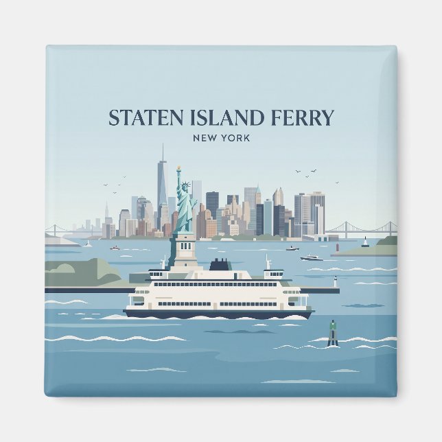 Staten Island-färjan New York Magnet (Framsidan)