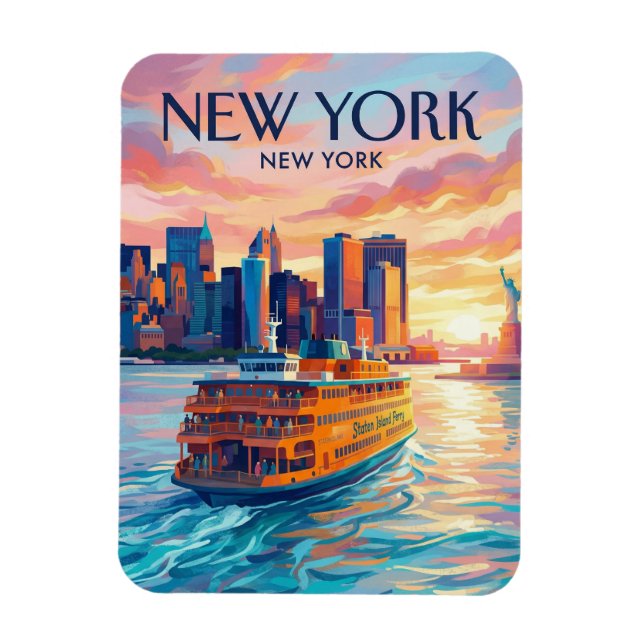 Staten Island-färjan USA Magnet (Vertikal)