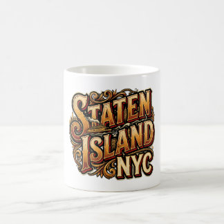 Staten Island Ferry New York City Nautilus Illustr Kaffemugg