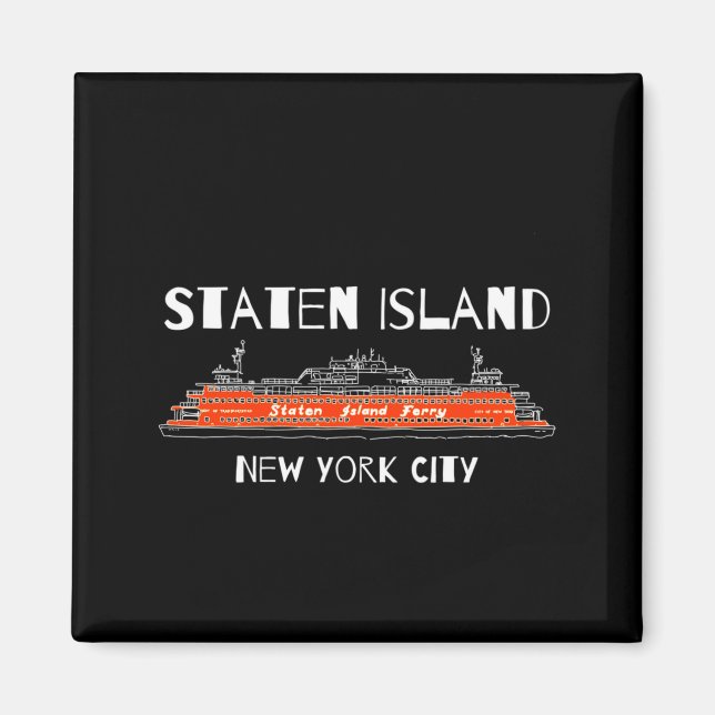 Staten Island Ferry New York Konstverk Magnet (Framsidan)