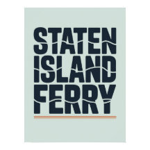 Staten Island Ferry våg typografi