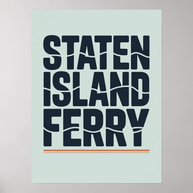 Staten Island Ferry våg typografi Poster (Framsidan)