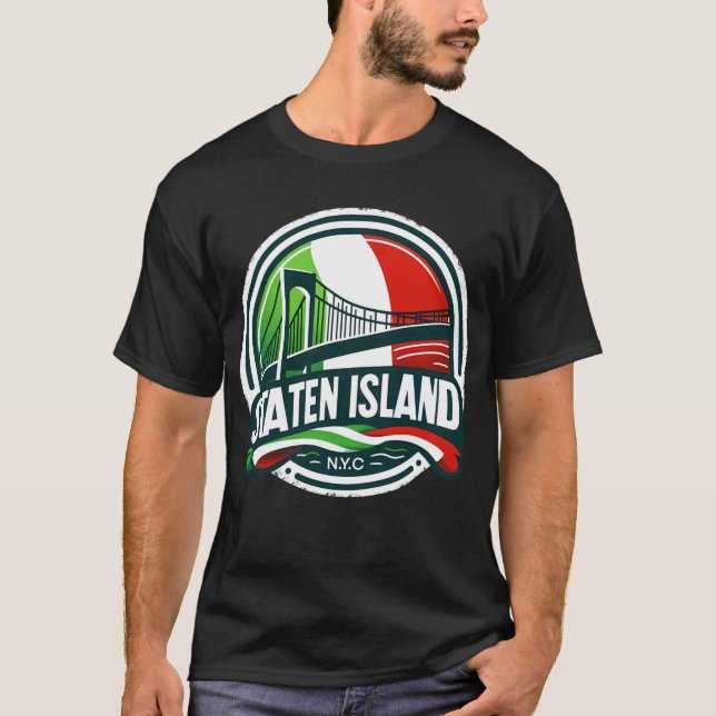 Staten Island Italienska T Shirt (Framsida)