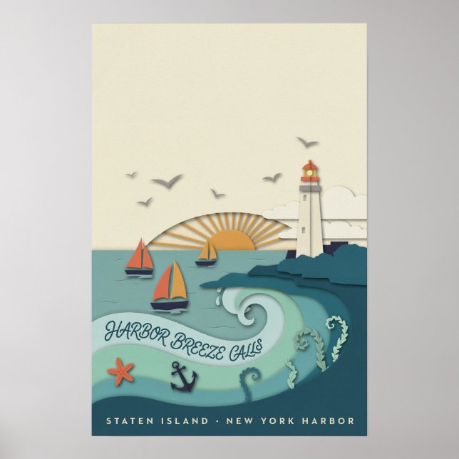 Staten Island Kustresematerial Poster (Framsidan)