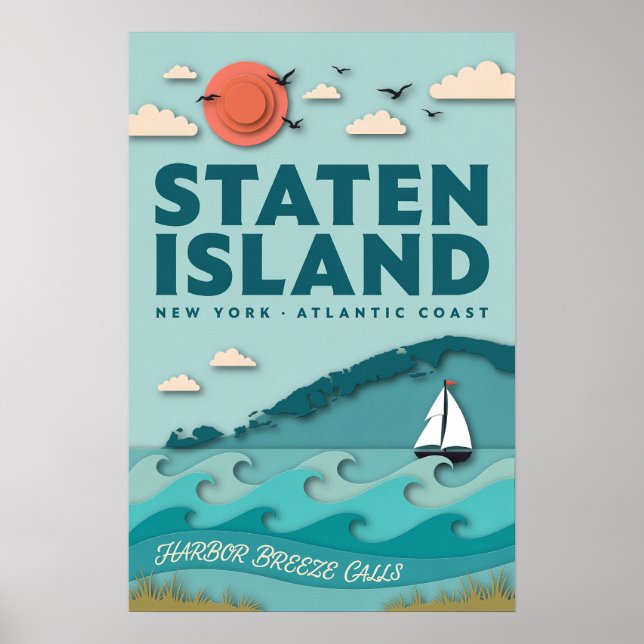 Staten Island Kustresematerial Poster (Framsidan)