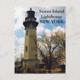 Staten Island Lighthouse, New York Postcard Vykort