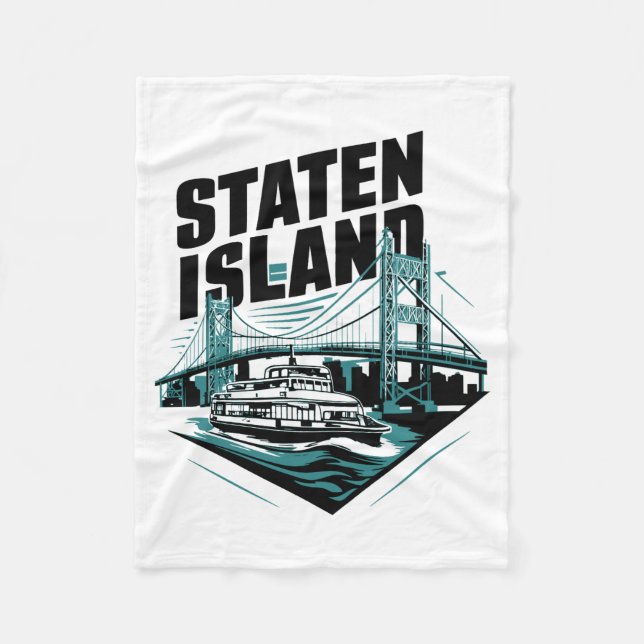 Staten Island New York färja Fleecefilt (Framsidan)