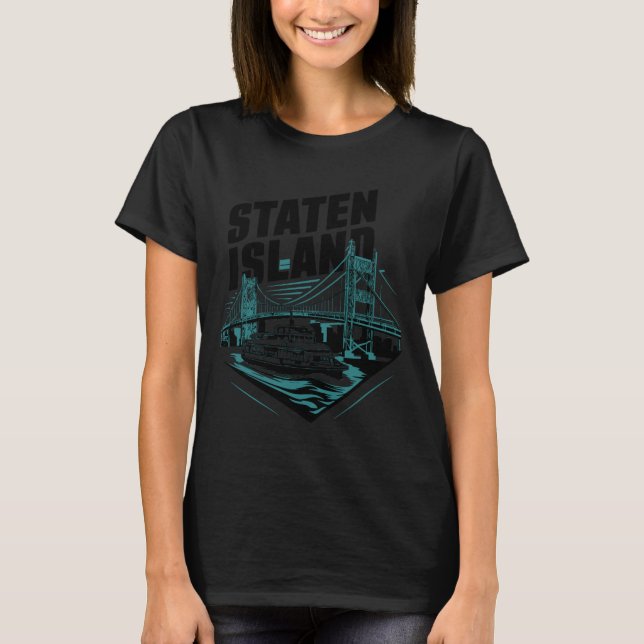 Staten Island New York färja T Shirt (Framsida)