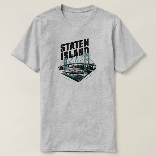 Staten Island New York Ferry T Shirt (Design framsida)