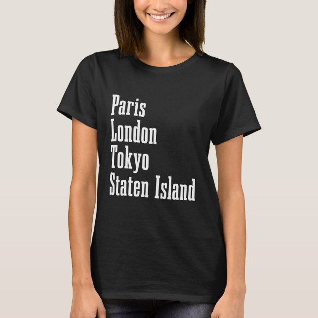 Staten Island New York Retro NY Pride T Shirt (Framsida)