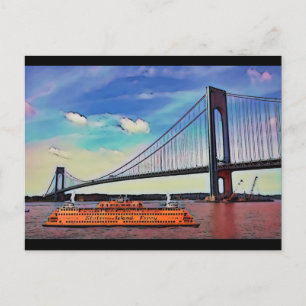 Staten Island Postcard Helg Vykort