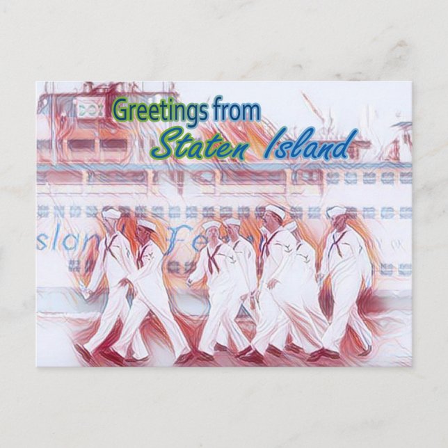 Staten Island Sjöman Helg Vykort (Framsida)