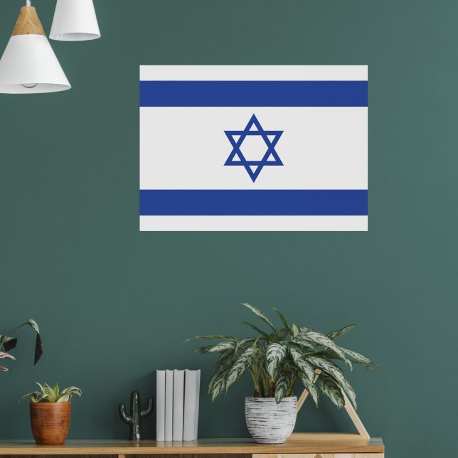Staten Israel Flagga, stjärnan av David Judaism ju Poster (Vardagsrum 1)