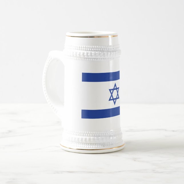 Staten Israel Flagga, stjärnan av David Judaism ju Sejdel (Framsida vänster)