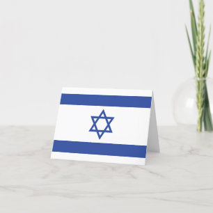 Staten Israel Flagga, stjärnan av David Judaism ju Tack Kort