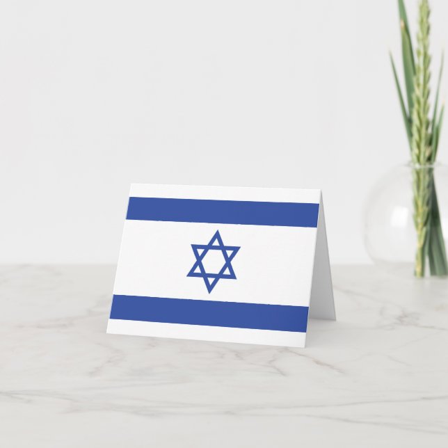 Staten Israel Flagga, stjärnan av David Judaism ju Tack Kort (Framsida)