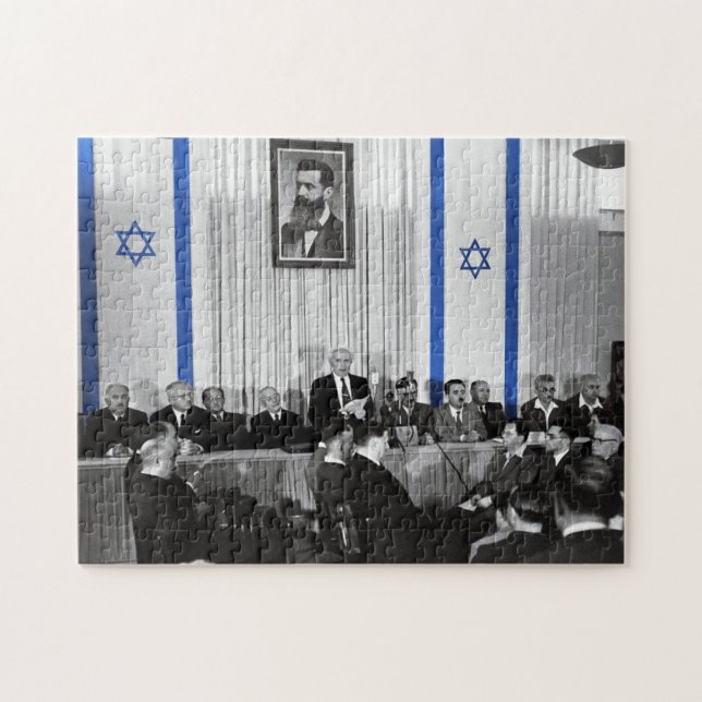 Staten Israel förklarade - den 18 maj 1948 Pussel (Horisontell)