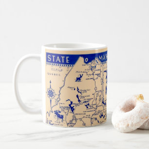 Staten Maine Karta Mugg