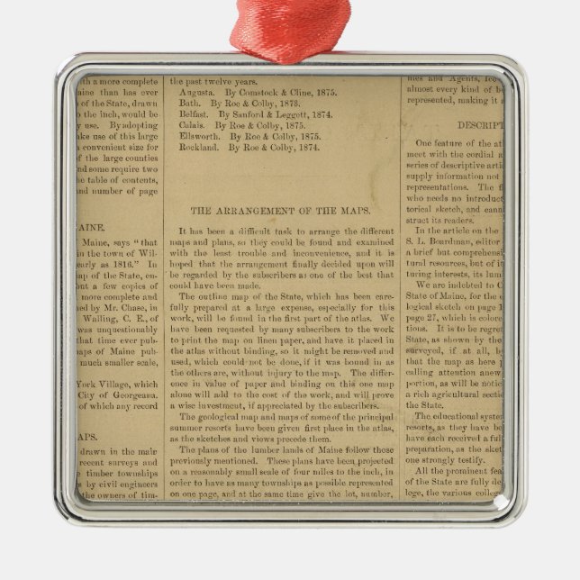 Staten Maines preface Atlas Julgransprydnad Metall (Framsidan)