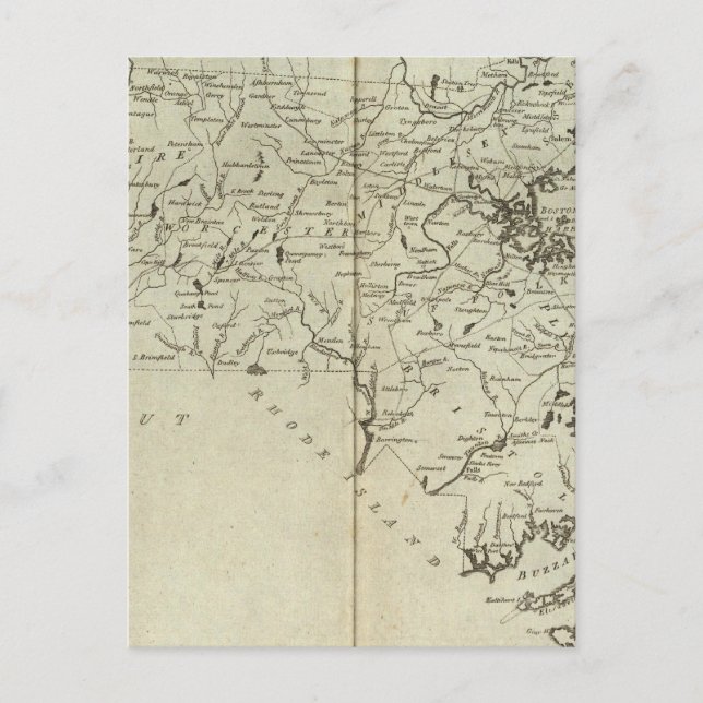 Staten Massachusetts Vykort (Framsida)