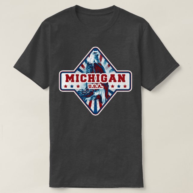 Staten Michigan american eagle T Shirt (Design framsida)