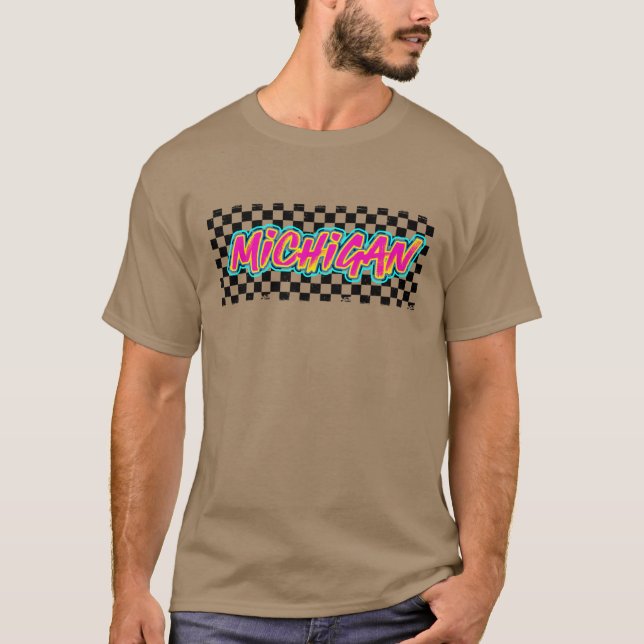 Staten Michigan Graffiti-kontrollanter T Shirt (Framsida)