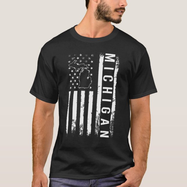 Staten Michigan Roots T Shirt (Framsida)