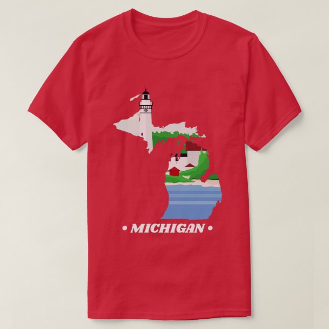 Staten Michigan T Shirt (Design framsida)