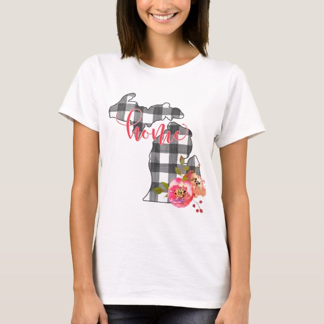 Staten Michigan T Shirt (Framsida)