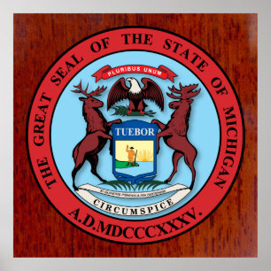 Staten Michigan Underbar Seal Poster