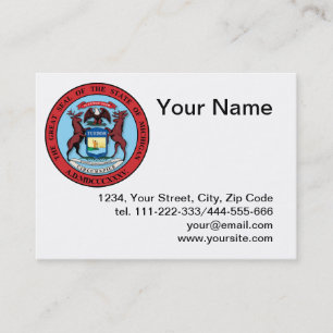 Staten Michigan Underbar Seal Visitkort