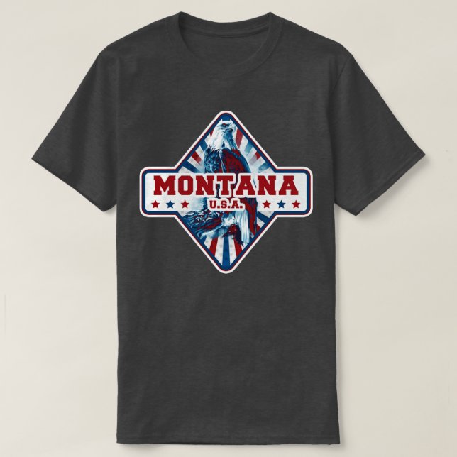 Staten Montana american eagle T Shirt (Design framsida)