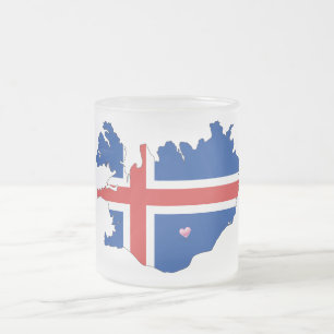 Staten Mugg/Island Europa-Hometown Frostad Glasmugg